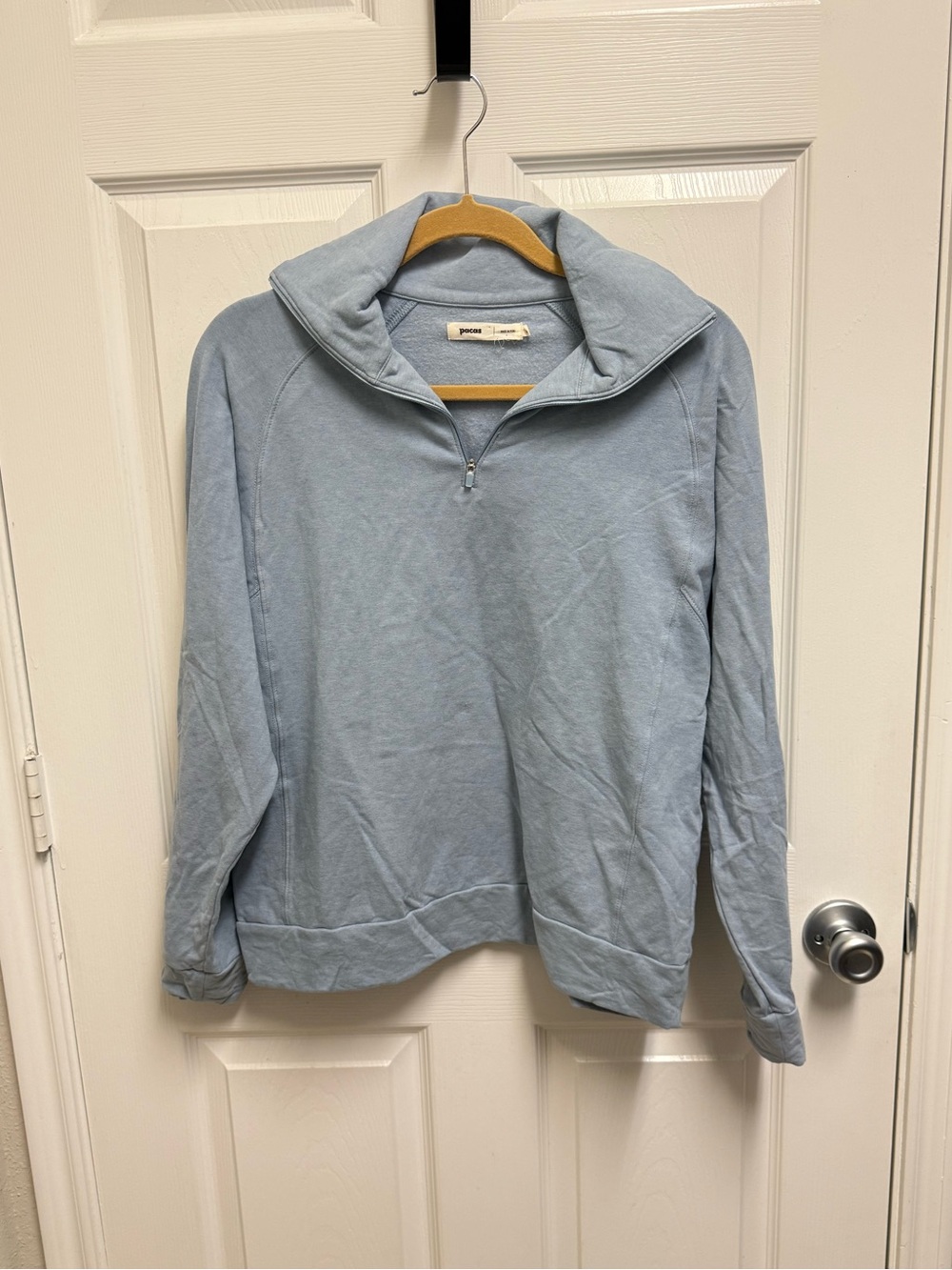Pacas Light Blue Quarter-Zip Sweater